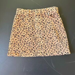Cat & Jack Girls Skirt Adjustable Waist, Animal Print - Size L (10/12)